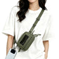 2-in-1 Phone Crossbody Strap Clear Window Card Wallet Pouch Travel Adjustable Shoulder Strap Bag