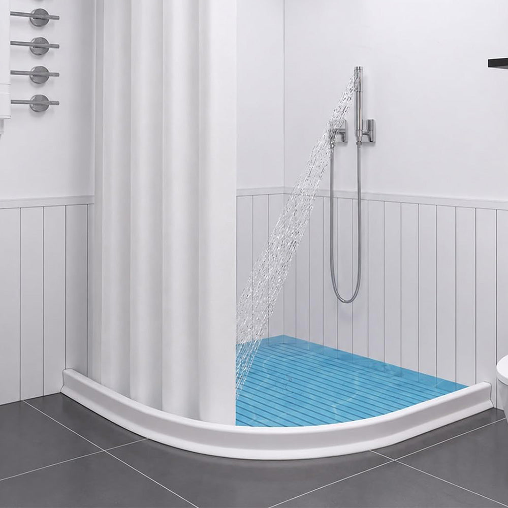 Reusable Soft Silicone Suction Cup Shower Water Dam with Suction Cups for Home