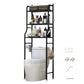 3 Tier Shelf Over Toilet Storage Rack With Paper Holder And Hooks