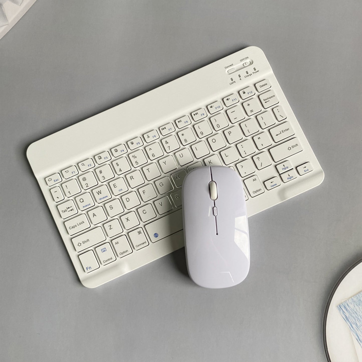 Portable Tablet Phone Universal Bluetooth Wireless Keyboard and Mouse Mobile Phone PC Universal 10 Inch