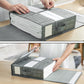 4Pcs Bed Sheet Organizer and Storage Foldable Organizer Closet -Gray Stripes