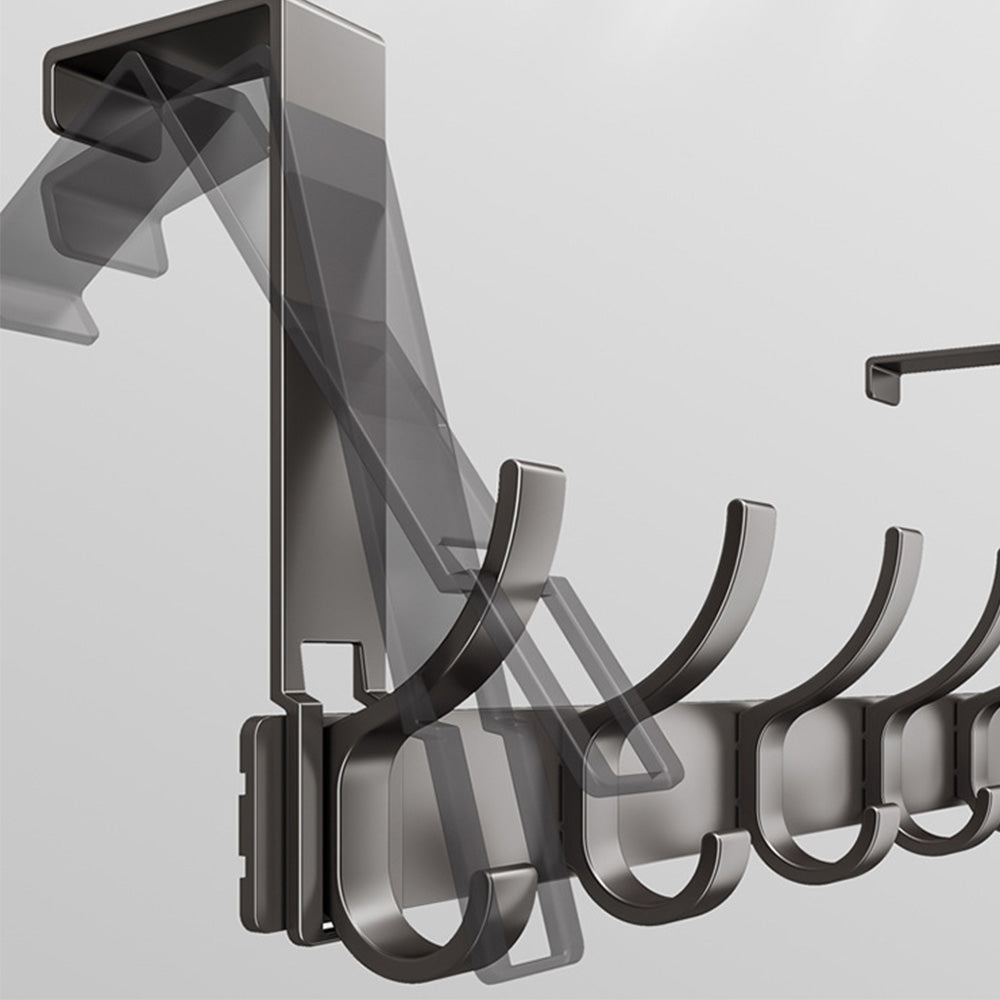 Over The Door Hooks Sturdy Door Hanger with 6 Hooks for Bathroom Bedroom
