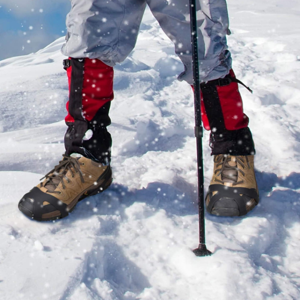 2Pcs 10-Stud  Anti-Slip Crampons Snow Shoe Spikes Grips for Shoes Boots