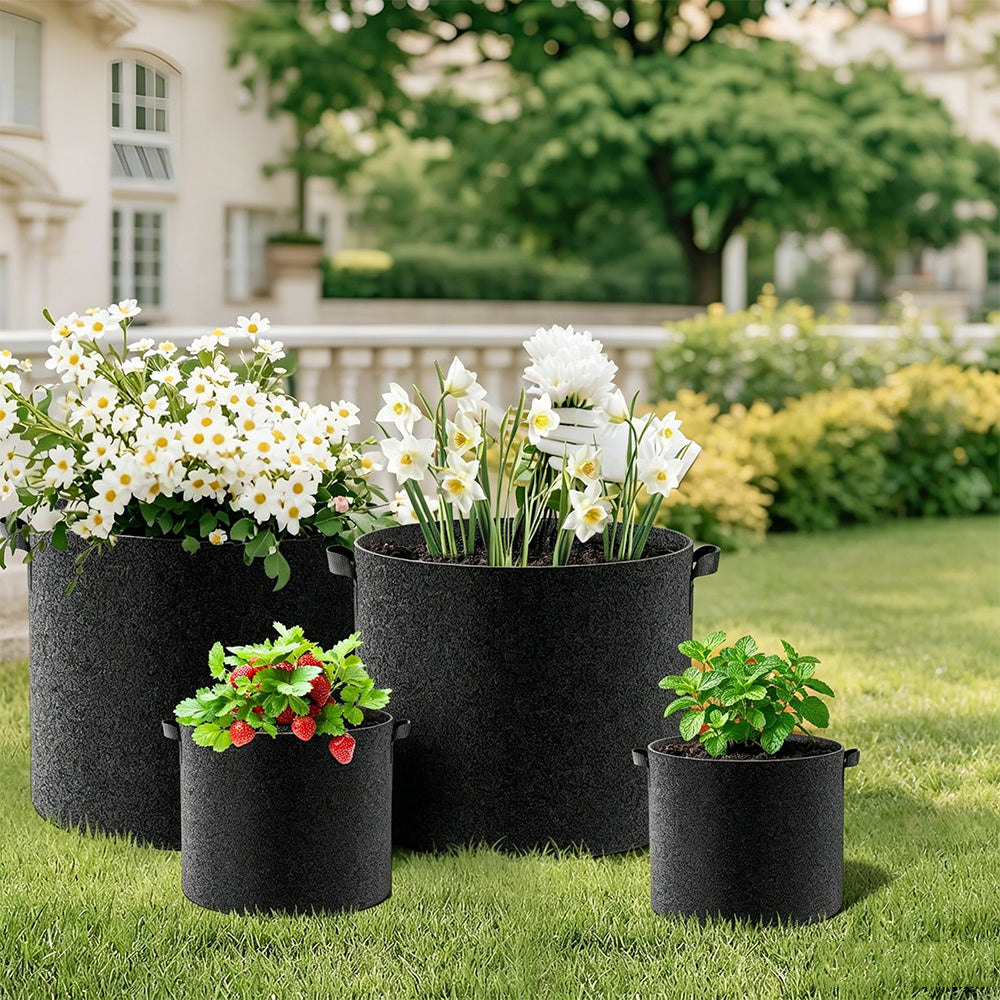 5 Pcs Nonwoven Grow Bags for Fruit Flowers and Vegetables