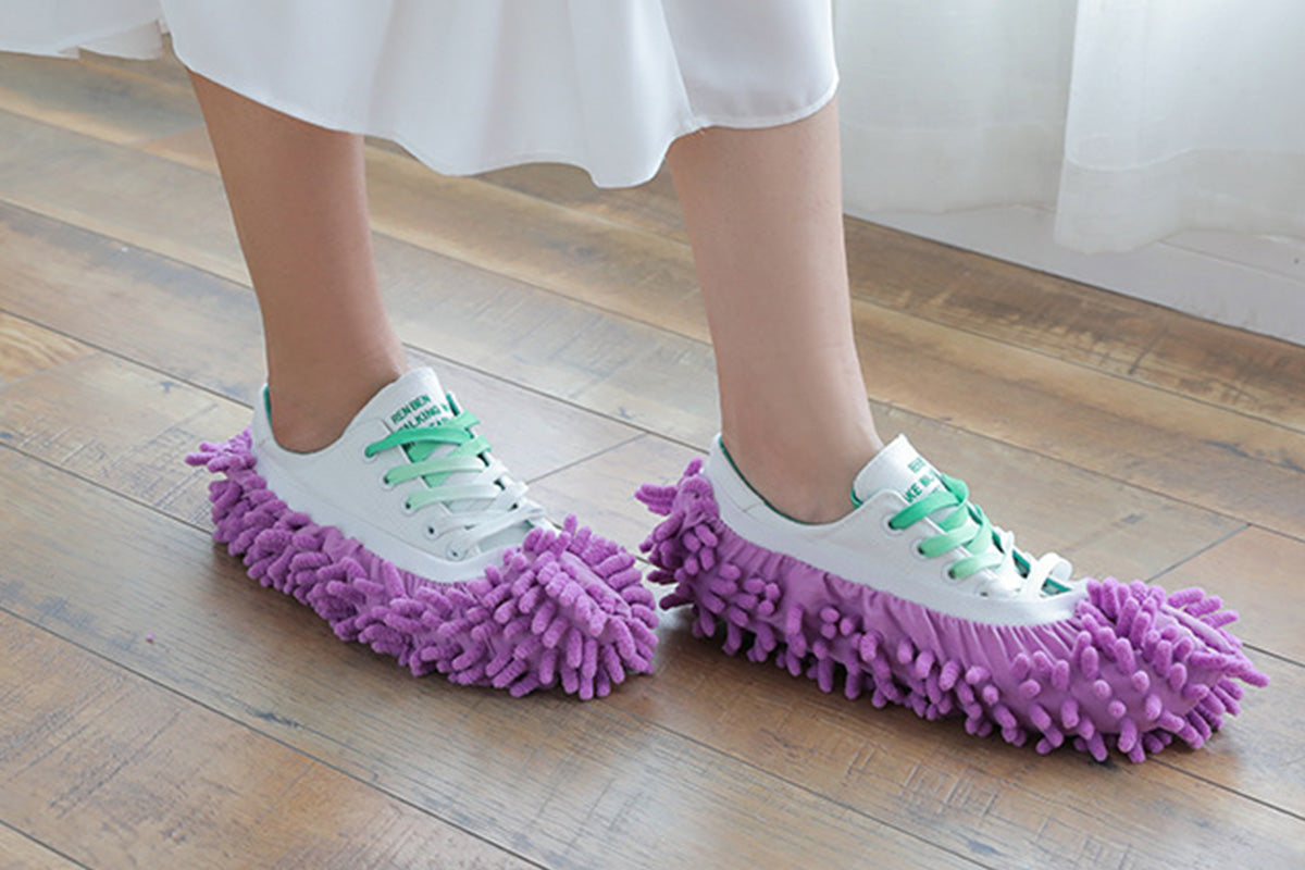 5 Pairs Mop Slipper Shoe Covers Floor Cleaning Foot Socks Washable Reusable