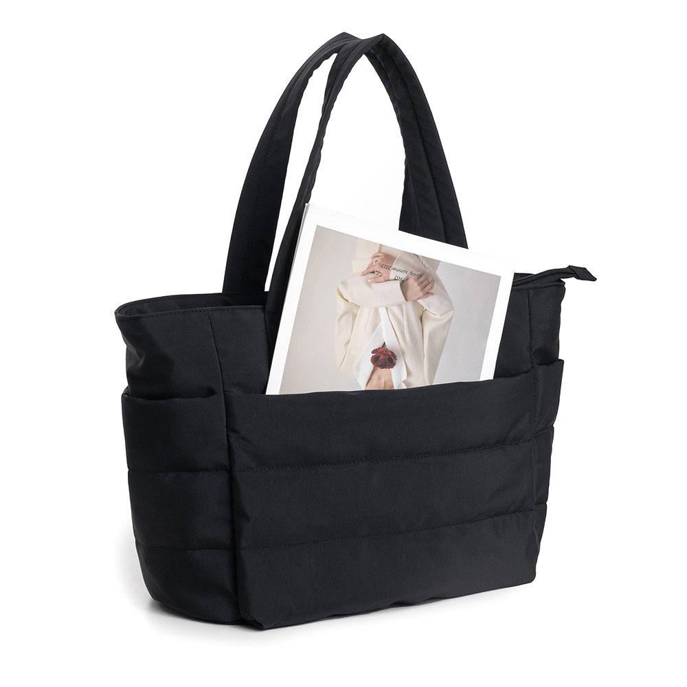Puffer Tote Bag Quilted Puffy Handbag Lightweight Satchel Bag