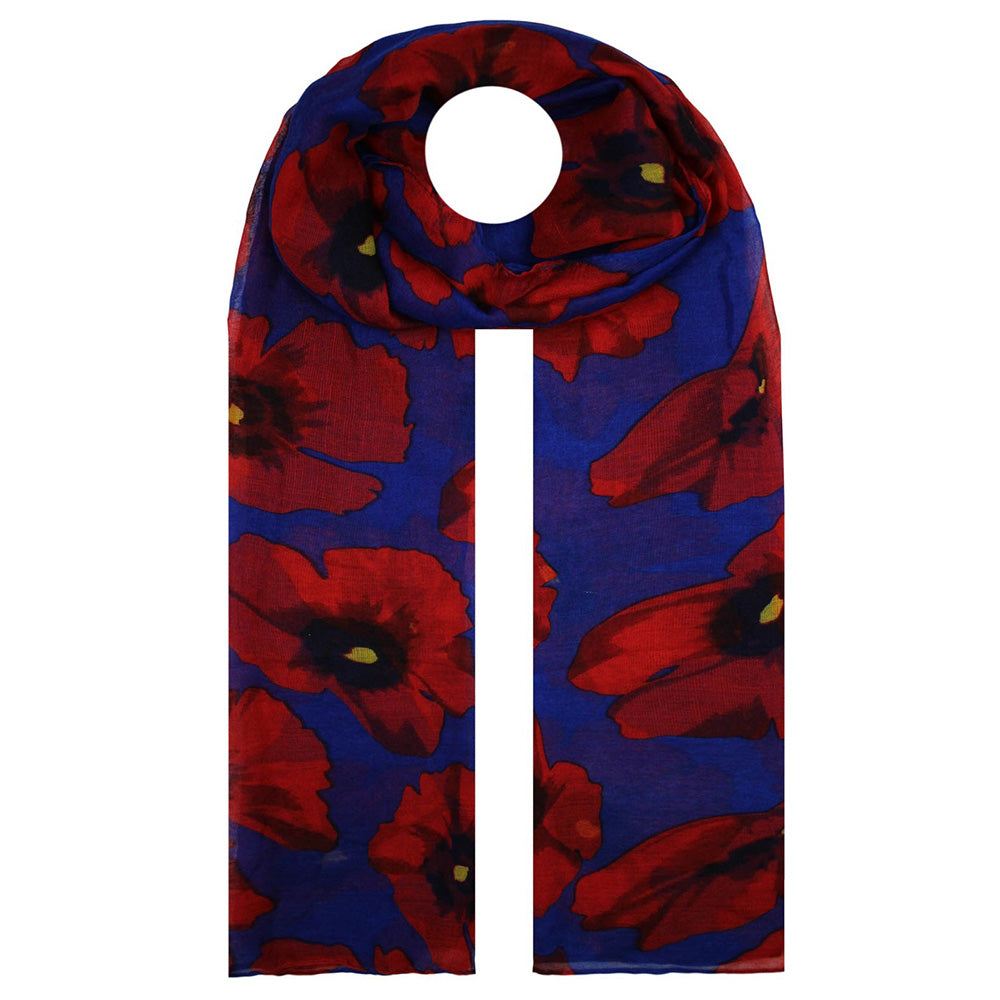 Vintage Floral Polyester Scarf Shawl for Travel and Sun Coverage