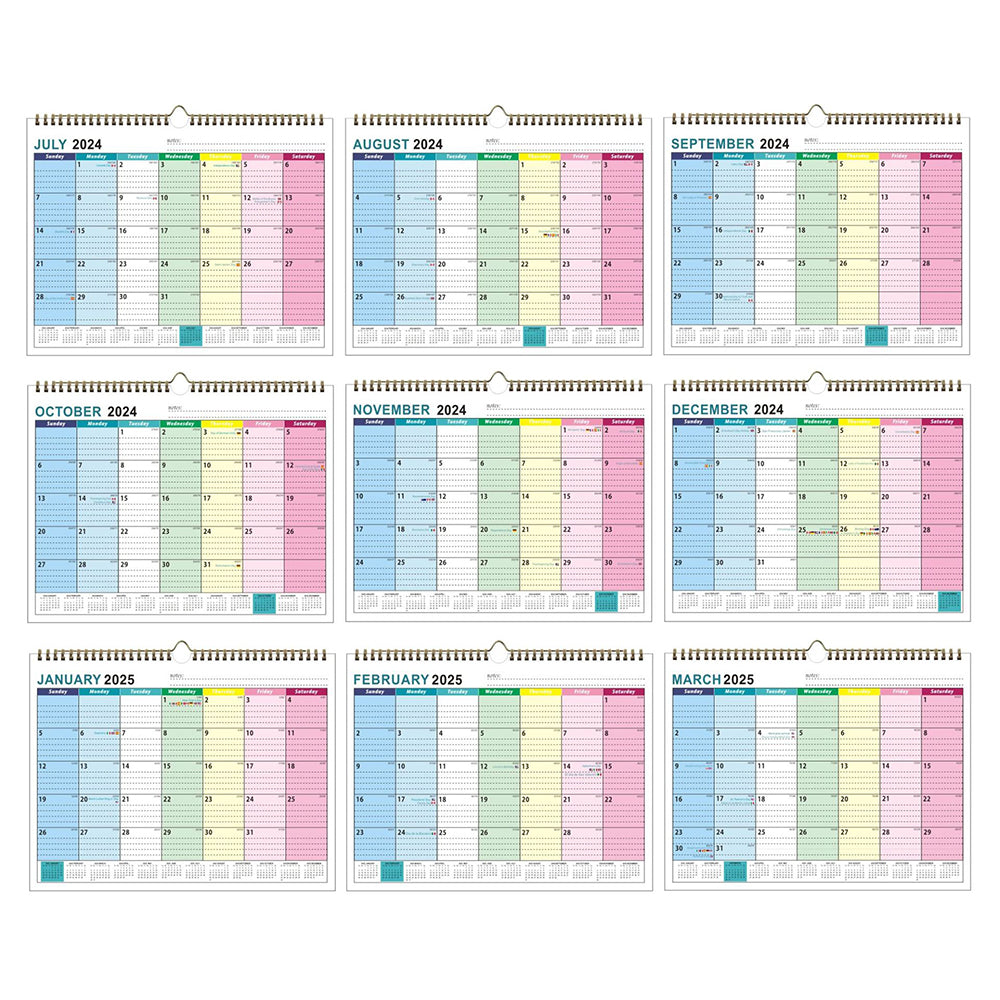 2024-2025 Wall Planner Hanging Calendar Large Poster Printing