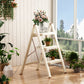 3 Step Folding Step Stool Strong Ladder with Anti Slip Wide Pedals for Home Kitchen