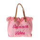 Women's Tassel Canvas Tote Bag
