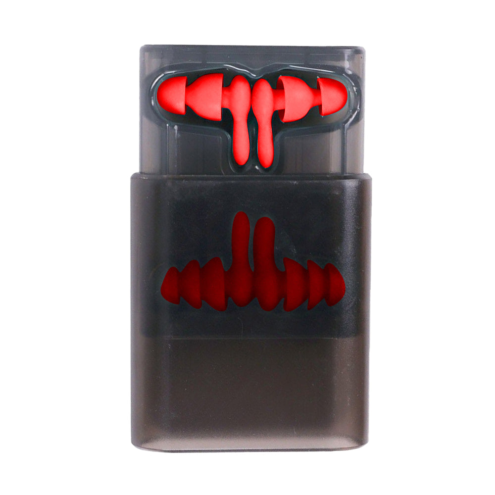 2 Pairs Soft Silicone Noise Reduction Ear Plugs with Storage Container Box