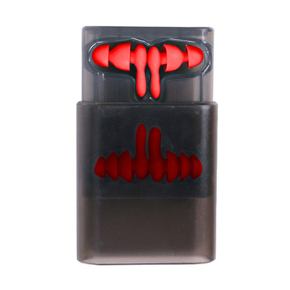 2 Pairs Soft Silicone Noise Reduction Ear Plugs with Storage Container Box
