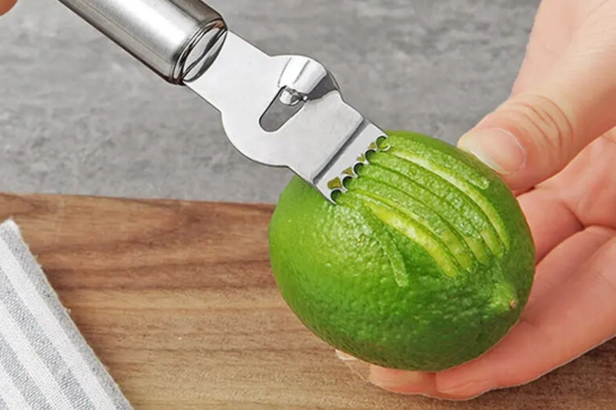 Stainless Steel Lemon Zester Grater Citrus Peeler With Channel Knife