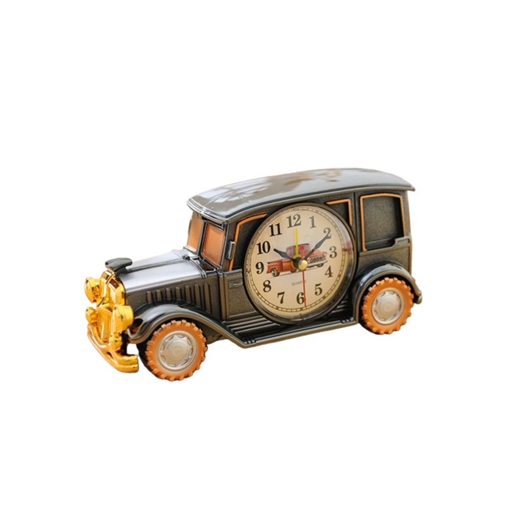 Vintage Car Retro Desk Clock Analog Digital Timepiece for Home and Office