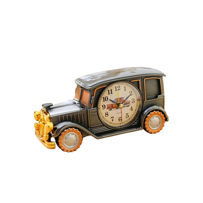 Vintage Car Retro Desk Clock Analog Digital Timepiece for Home and Office