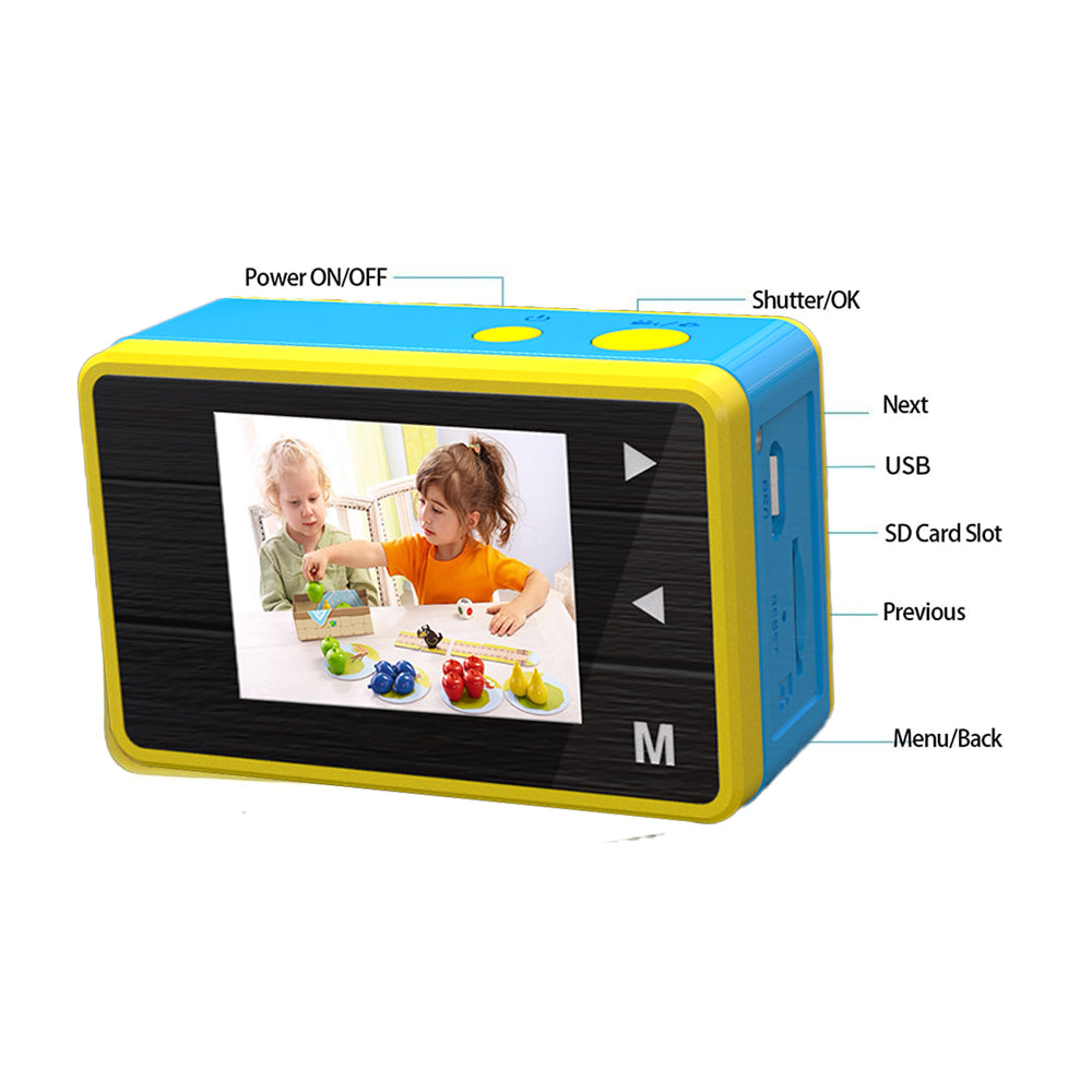 Kids Waterproof Camera Toys Outdoor Sports Camera with 32GB Memory Card
