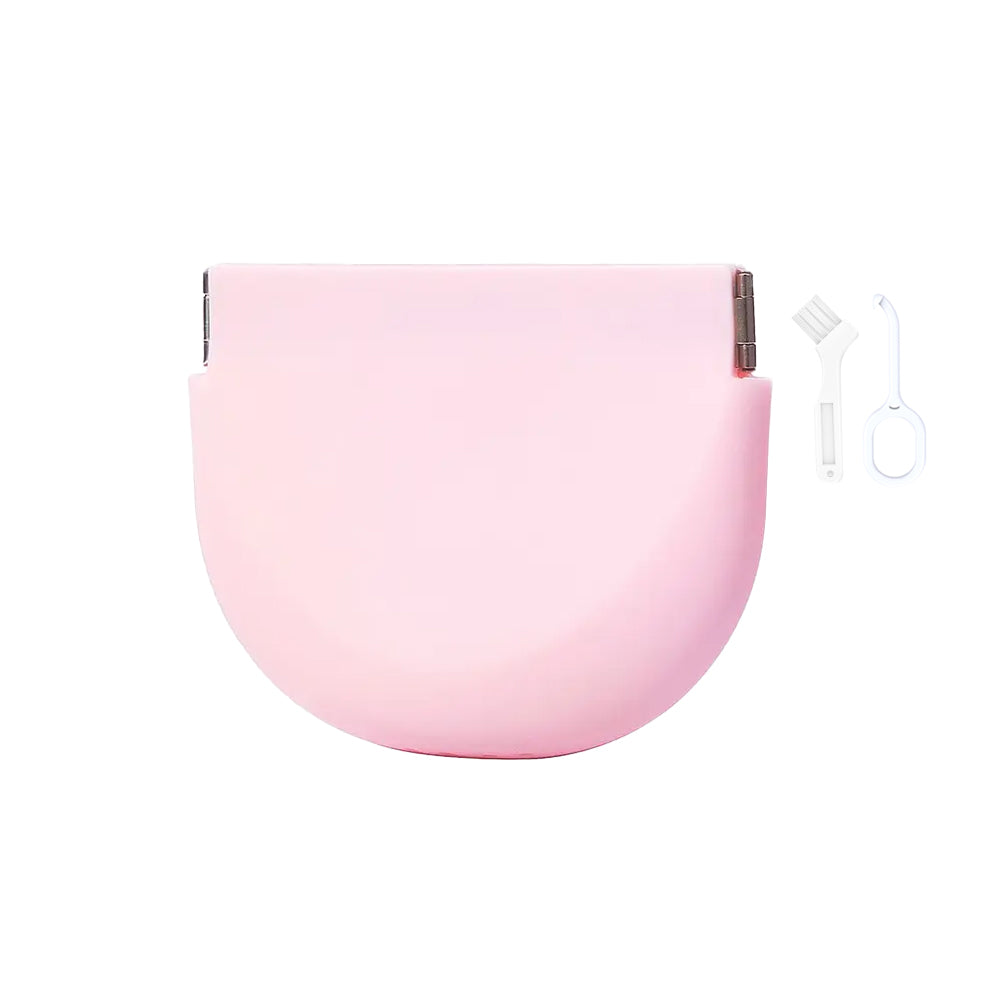 2 in 1 Portable Silicone Denture Retainer Storage Case