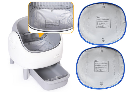 2pcs Tri-Proof Leakproof Liner Mats for Automatic Self Cleaning Smart Litter Box Waterproof Replacement Inner Pads