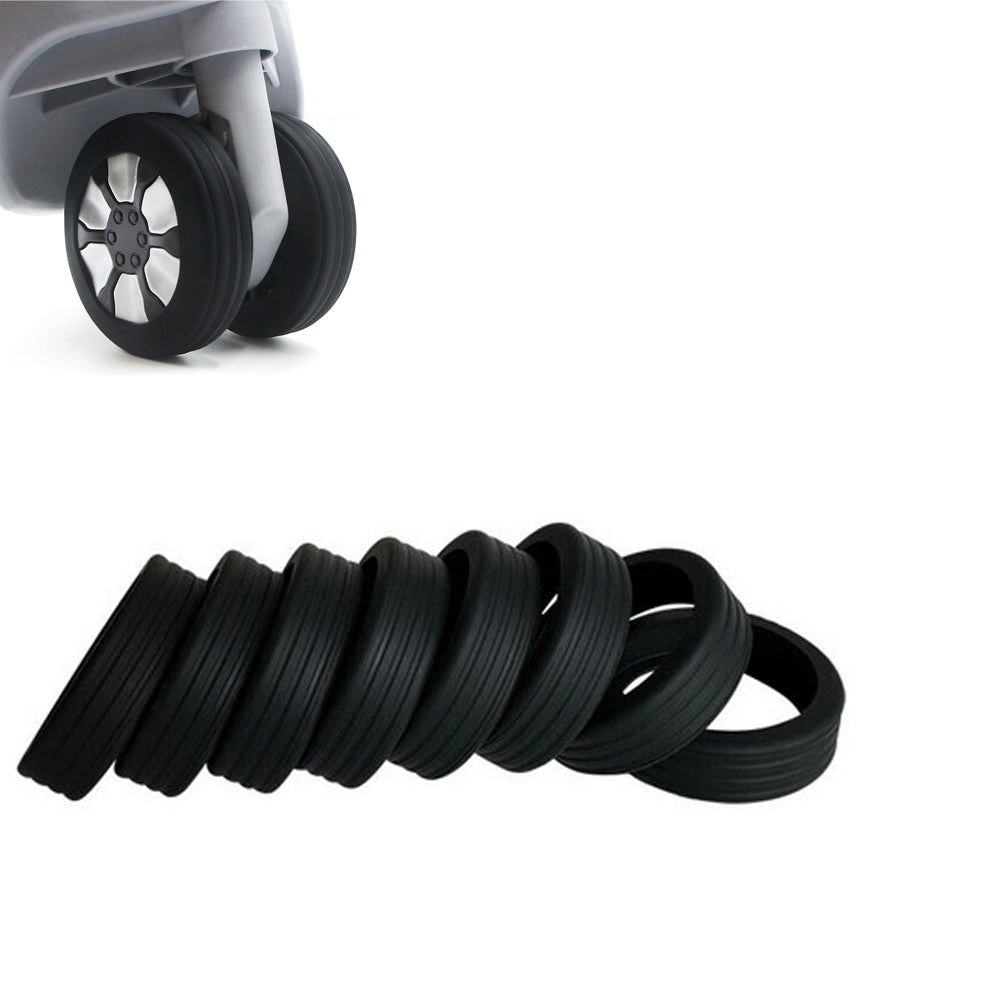 8Pcs Silicone Suitcases Wheel Protection Cover Luggage Accessories