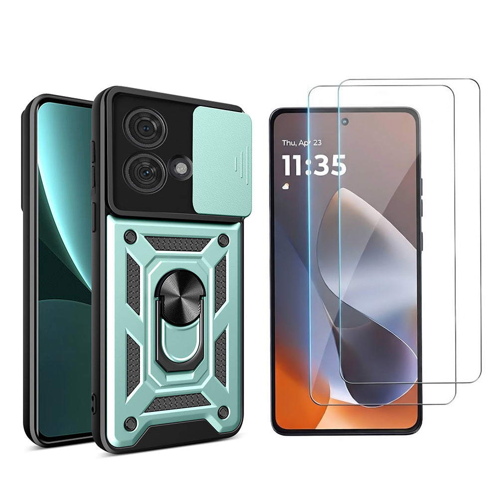 Case and Tempered Glass Screen Protector Set for Moto G86 Power