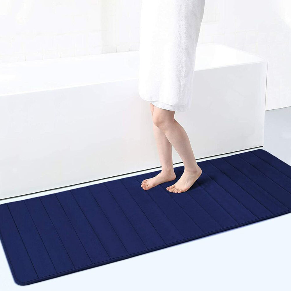 3Pcs Coral Fleece Bathroom Mat Anti Slip Toilet Rugs Fast Absorbent