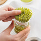 Dish Scrub Brush with Soap Dispenser Palm Scrub Washing Brush Pressing Cleaner