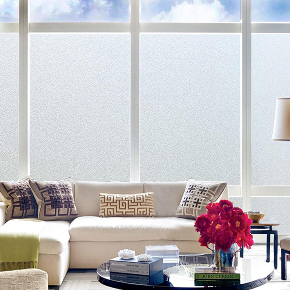 3Pcs 50cmx1m Clear Frosted Window Glass Removable Privacy Film