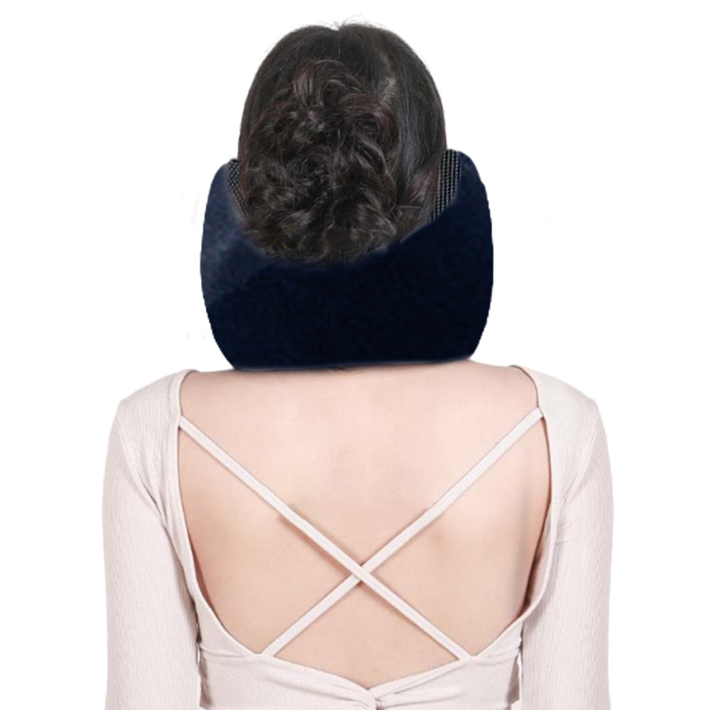 Travel U-Shape Memory Foam Neck Pillow with Noise Reduction Earmuffs Blackout Hat