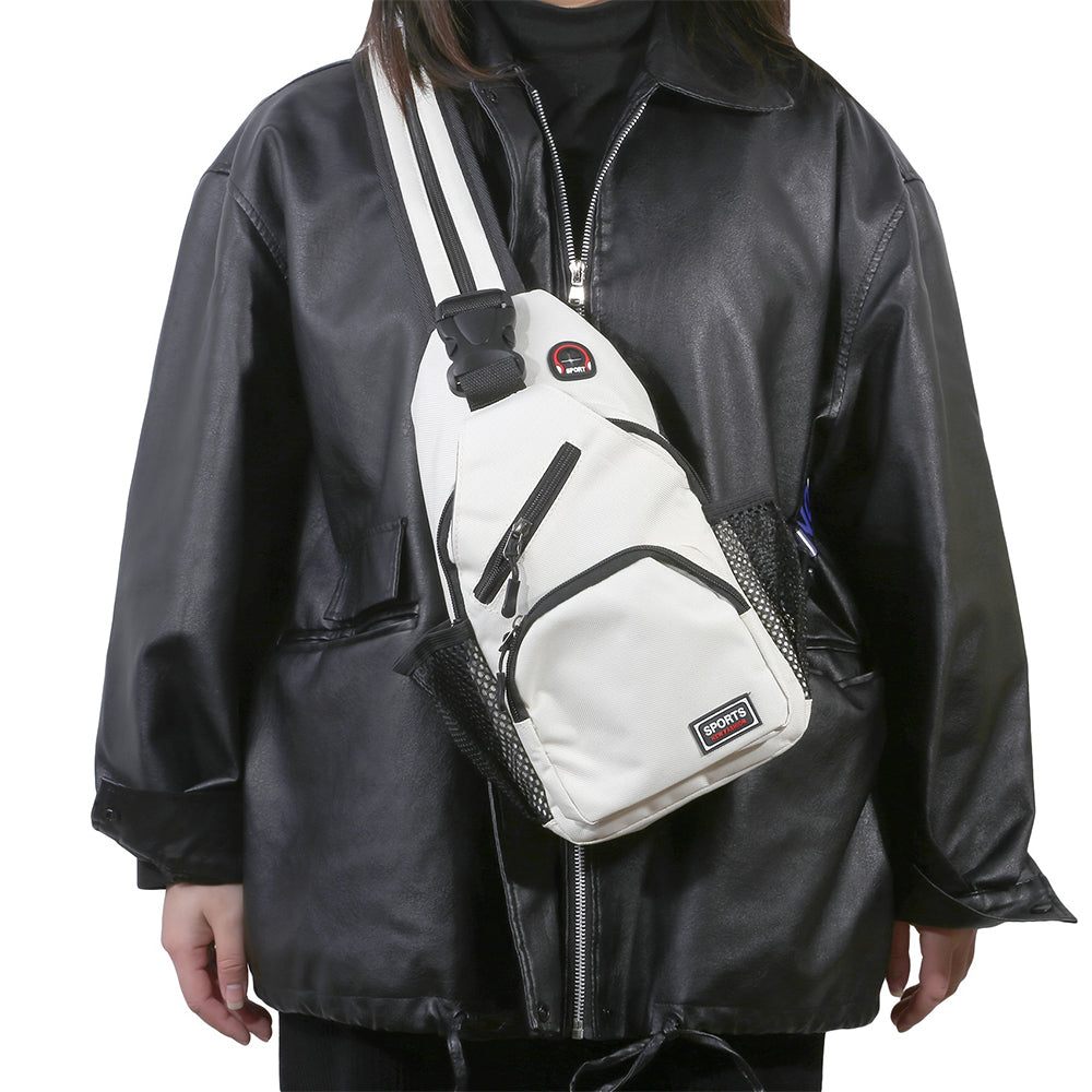 2Pcs Dual-use Water-resistant Chest Bag Outdoor Travel Shoulder Backpack