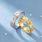 3 Piece Stainless Steel 360 Degree Spinner Ring Set Gold Silver Rainbow