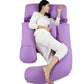 Pregnancy Pillows for Sleeping U Shaped Full Body Maternity Pillow with Removable Cover-Purple