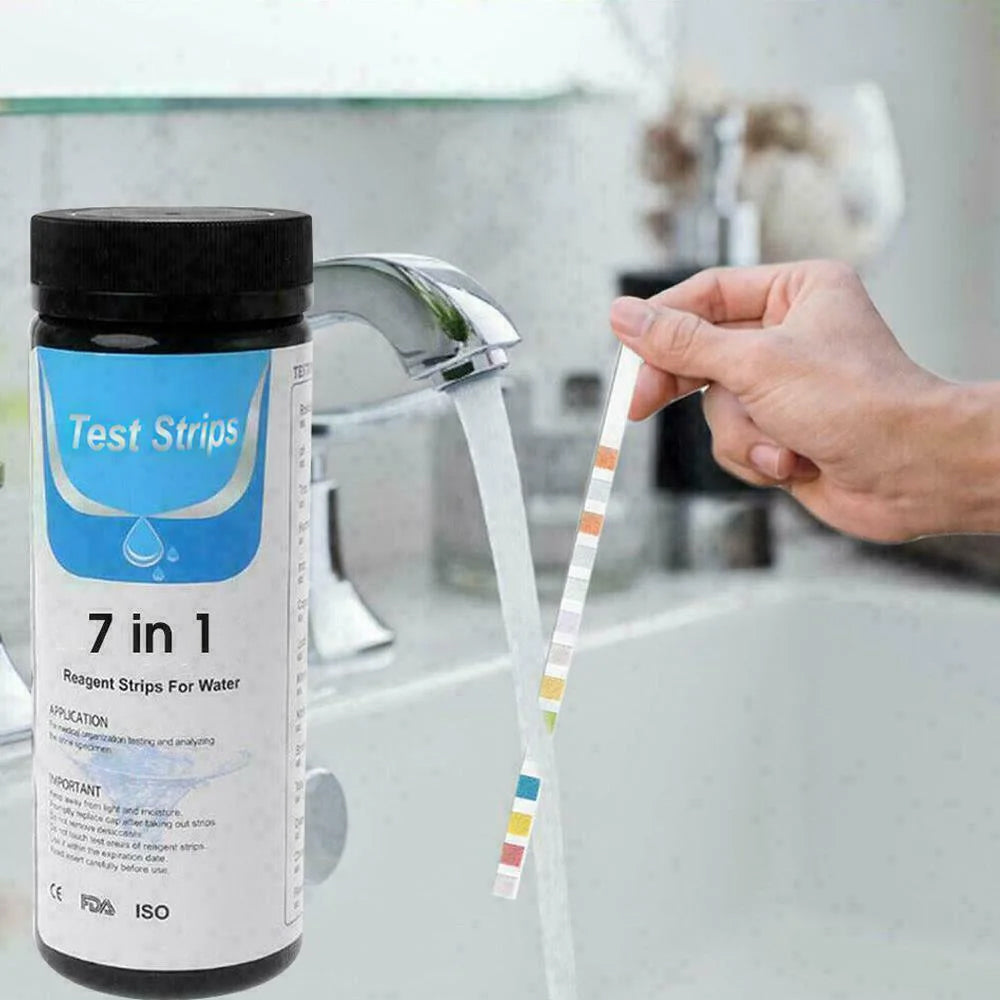 50Pcs 7-in-1 Pool and Spa Test Strips Water Testing Kit