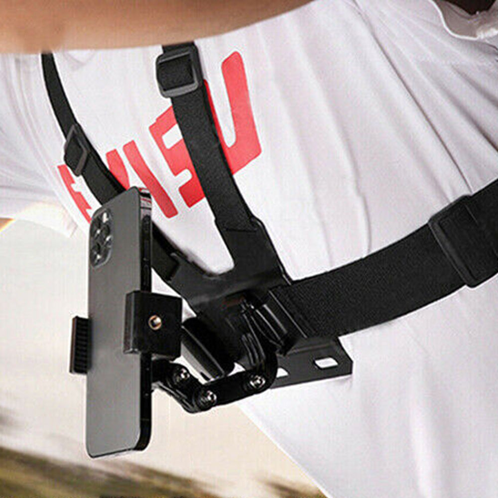 6-Piece Head Strap and Chest Harness Mount Kit for Phone Action Camera