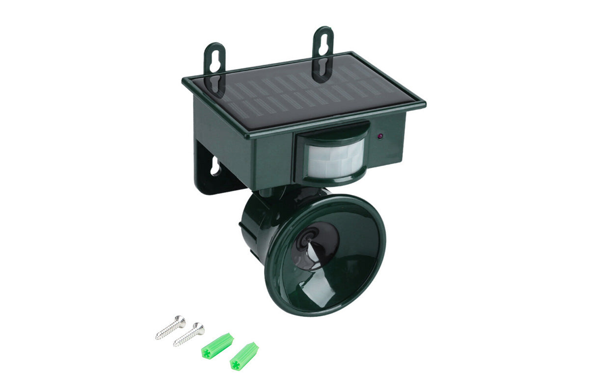 Solar Ultrasonic Bird Repeller Animal Repellent Outdoor for Raccoon Skunk Deer