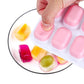 4Pcs Ice Cube Tray with Lid Easy Release Silicone Mould 14 Cubes Container Mold