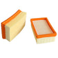 2 Pack Flat Pleated Filter Compatible with KARCHER MV4 WD4 Wet Dry Vacuum