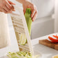 Kitchen Vegetable Slicer with 5 Blades Stainless Steel Cutter with Colander