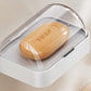 2pcs Soap Dish with Drip Tray Self-Adhesive Wall-Mounted Drain Tray Bar Soap Holder