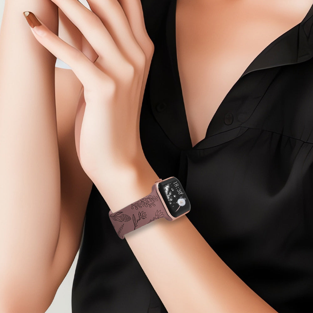 Dandelion Floral Wristband Replacement Strap for Apple Watch