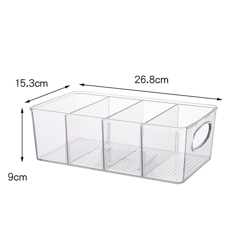 6Pcs Cabinet Organizer Bins with Handle Divided Storage Container for Kitchen