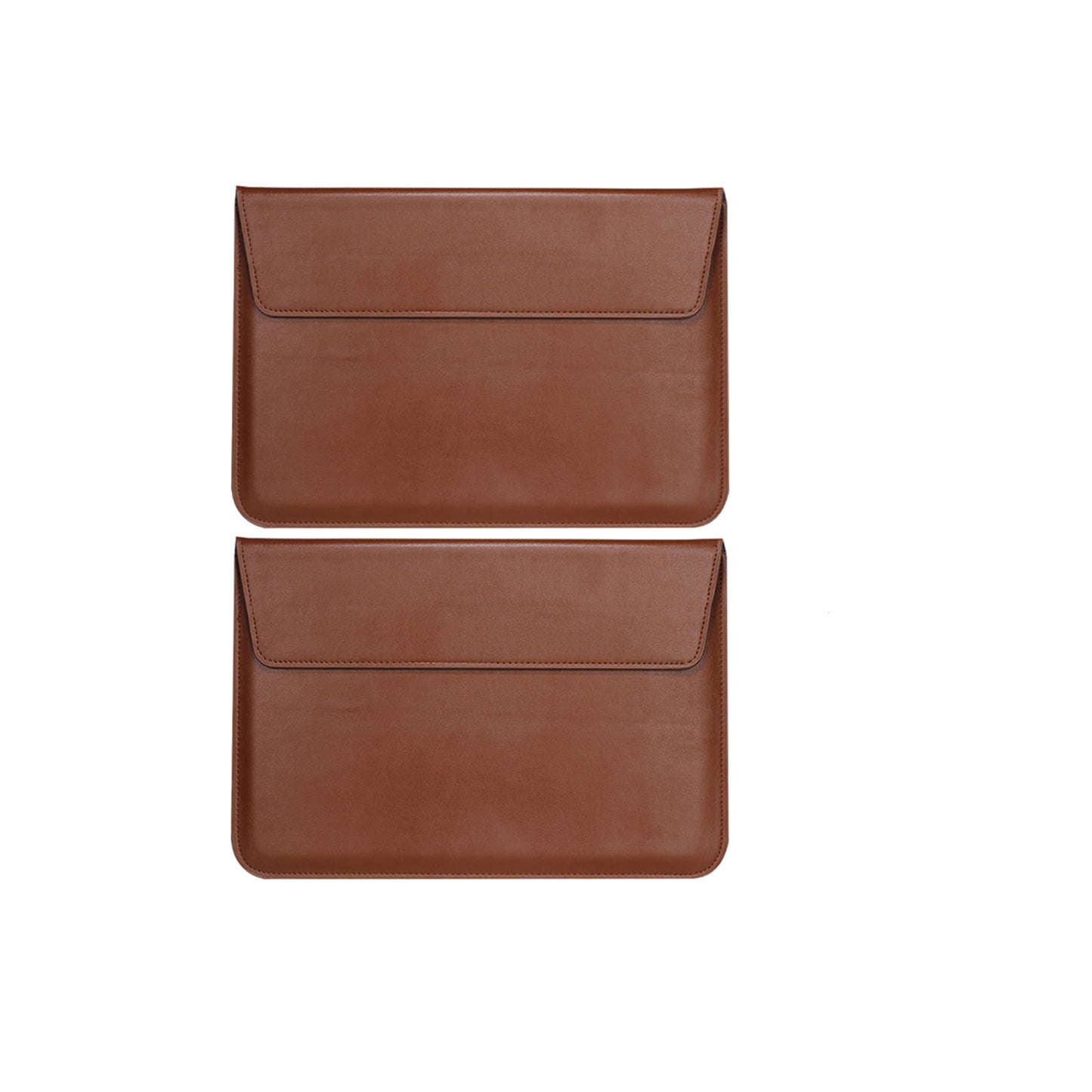 2Pcs PU Leather Sleeve Case Laptop Bag with Stand for Macbook 11 13 15 inches
