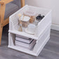 Stackable Plastic Storage Basket Foldable Closet Organizer Clothes Storage Drawer