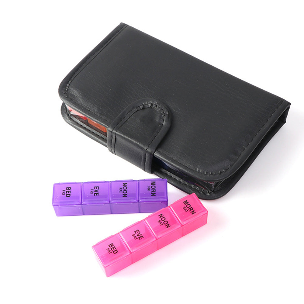 Weekly Pill Organizer Individual Medicine Containers for Vitamins Supplements