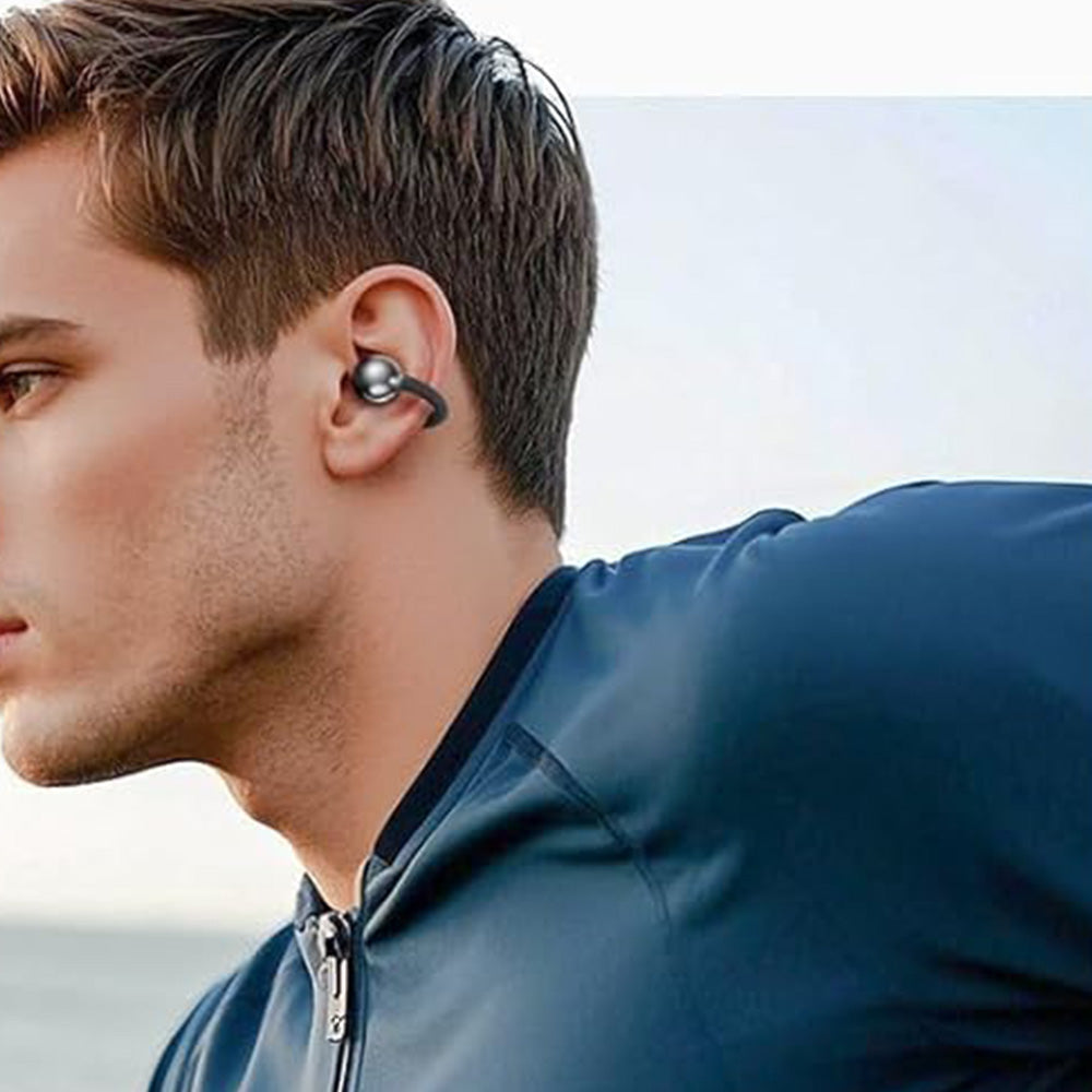Clip-On Open Ear Bluetooth 5.4 Earbuds with C-Shaped Bridge and IPX4 Waterproof