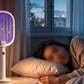 Electric Mosquito Swatter with Digital Display and White Light Flashlight Fly Killer Bug Zapper Racket Bug Zapper