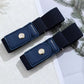 Elastic Side Buckle Belt for Jeans Pants Unisex Adults Adjustable Waistband Stretch