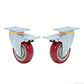 2XPolyurethane Caster Wheels with Brake Swivel Casters 3/4/5 Inch for Hand Trucks