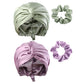2Pcs Adjustable Double Layer Satin Sleeping Cap Hair Bonnet with Hair Band