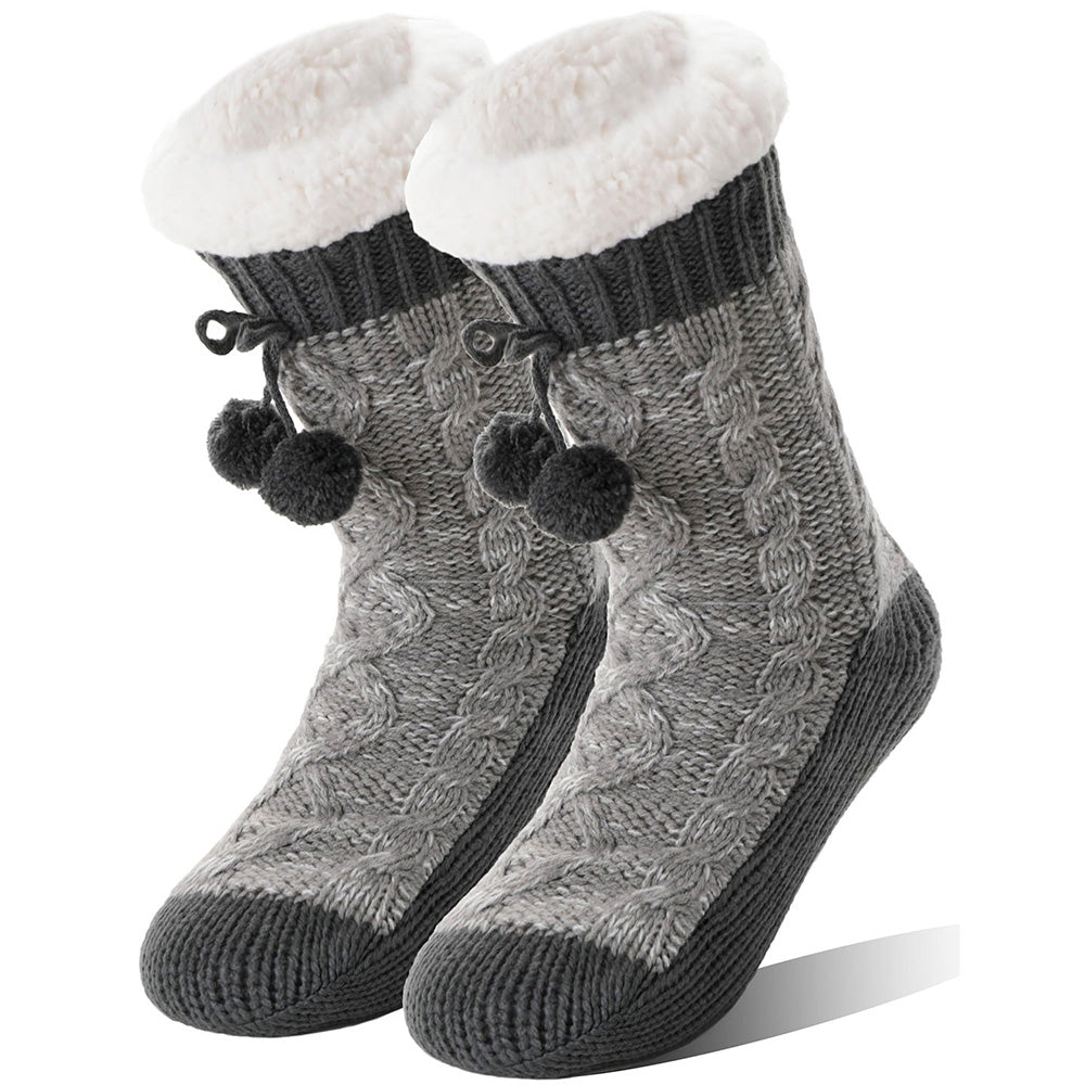 Womens Slipper Fuzzy Grips Socks Fluffy Winter Warm Thick Thermal Cozy Plush Non Slip Cabin Soft Fleece Socks