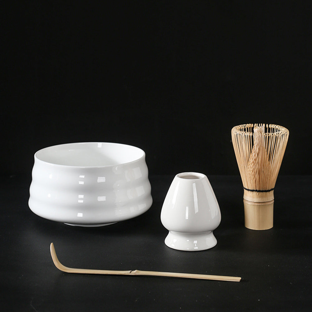 4Pcs Traditional Matcha Tea Set Bowl Whisk Scoop Accessories